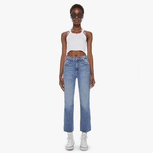 MOTHER Denim Hustler Ankle Straight Flare Jean Scenic Route Medium Wash Size 29